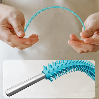 Straw Brush, 2 Pieces Silicone Straw Cleaner Brushes, Reusable Long Handle Cleaning Tool, Non-Slip Pipe Washer to Your 6mm, 9mm Straws, Ideal for Mugs, Cups, and Baby Bottles