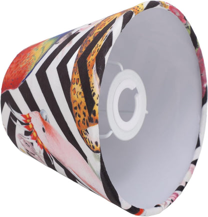 Velvet Exquisite Conical Decorative Lampshade E14 E27 Lamp Compatible Warm Lighting Cozy Ambience Home Hotel Bedroom Study Library (Bird)