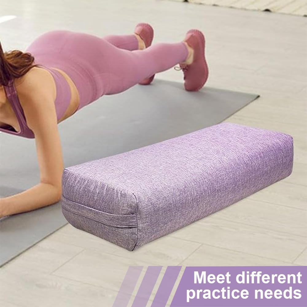 MTSDM Yoga Bolster Pillow, Versatile Rectangular Yoga Support Pillow Premium Meditation Cushion, Versatile Yoga Support Pillow, Yoga Pillow Cushion Waist Pillow Professional Auxiliary Tool