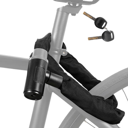 Bike Chain Lock, Anti Theft Locking Tool, 0.24x47.24 Inches Safety Supply High Security, Heavy Duty Chain for Road Bikes, Scooters, Electric Vehicles and Outdoor Protection