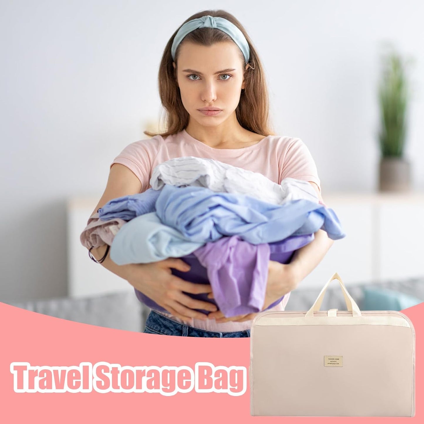 Underwear Travel Bag, Packing Organizers, Clothes Storage Pouch, Lightweight Foldable Design, Breathable Polyester Fabric, Vacation for Women Travel Packing
