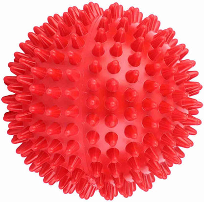 Fictory Red Spiked Massage Ball Muscle Relief Pain Recovery Portable Fitness Tool 3"