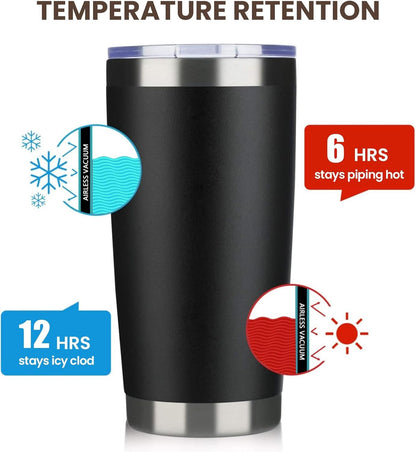 MEWAY 20oz Tumbler Double Wall Vacuum Insulated Travel Mug Bulk, Mix Color Stainless Steel Tumblers with Lid and Straw, Durable Powder Coated Coffee Cups for Cold & Hot Drinks