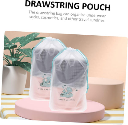 HAPINARY 20pcs Drawstring Bags for Clothing Organization Travel Luggage Packing Durable Unicorn Design for