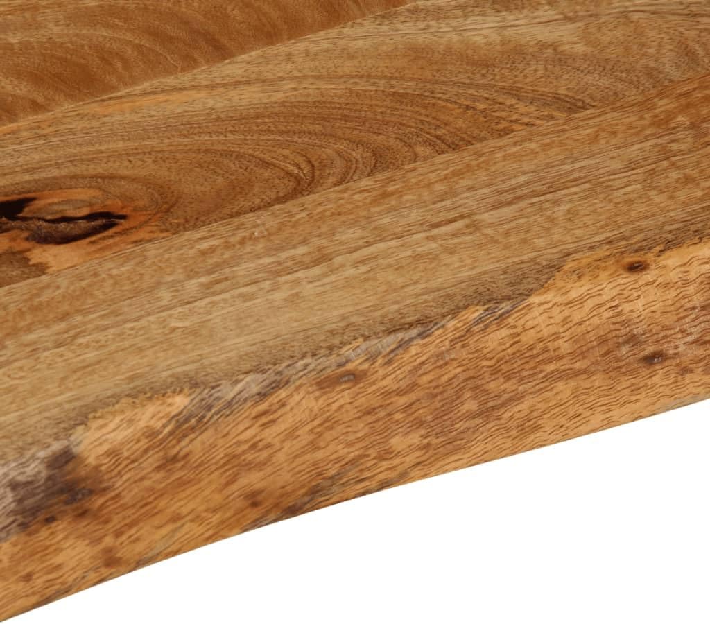 Eleganz Solid Mango Wood Table Top with Live Edge, 70 x 30 x 2,5 cm – Natural & Durable for Dining Room, Kitchen, or Office – Eco-Friendly Handcrafted Design
