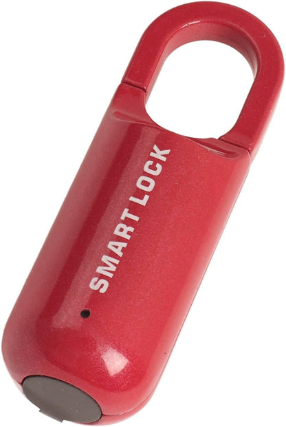 Blocco delle Impronte Digitali Antitheft Security USB Posta di Tiro Ricaricabile per la Custodia per Bagagli (BLACK) (rosso)