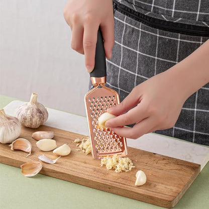 White & Gold Kitchen Tools and Gadgets - Luxe 7PC Cooking Tools and Gadgets with Anti-Slip Handles, Utensils Set, Gold Kitchen Accessories,Premium Kitchen Gadget Set (Champagne gold & black)