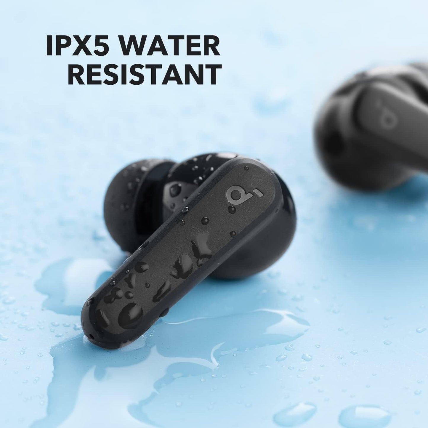 Soundcore by Anker P20i True Wireless Earbuds, 10mm Drivers with Big Bass, Bluetooth 5.3, 30H Long Playtime, Water-Resistant, 2 Mics for AI Clear Calls, 22 Preset EQs, Customization via App (Black)
