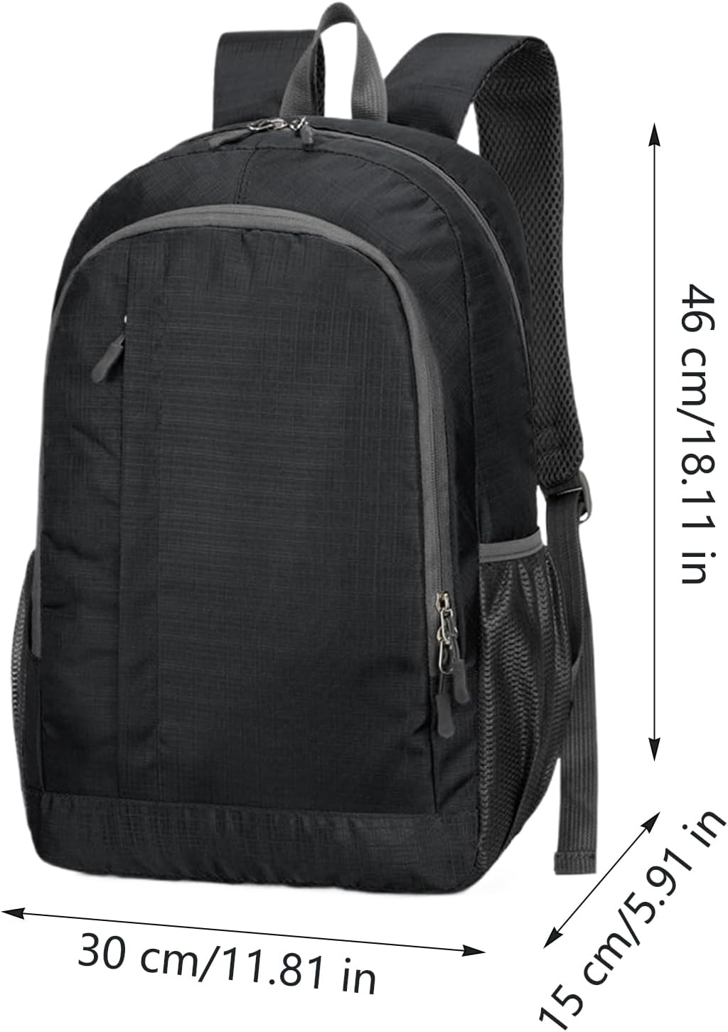 Pzuryhg Daypack Hiking Backpack, Hiking Bag Foldable Backpack, Large, Polyester, 30L Waterproof Lightweight Bags, Outdoor Gear for Men, Women, Camping, Cycling, Sports, 30 x 15 x 46 cm