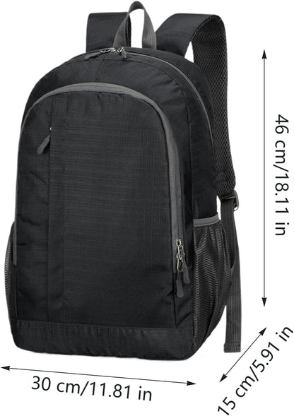 Pzuryhg Daypack Hiking Backpack, Hiking Bag Foldable Backpack, Large, Polyester, 30L Waterproof Lightweight Bags, Outdoor Gear for Men, Women, Camping, Cycling, Sports, 30 x 15 x 46 cm