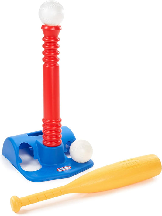 LITTLE TIKES TotSports T-Ball Set, Primary Colors, 2 Balls