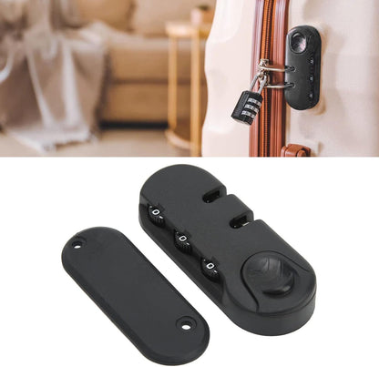 Luggage Lock 3 Digits Zinc Alloy Lock Catch Plastic Frosted Appearance Black Suitcase Password Security Lock for Travel