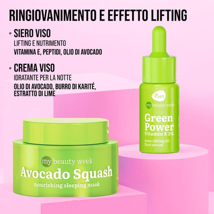 7DAYS - Vitamin E Facial Serum - Nourishing Serum with Avocado Oil and Peptides - Korean Anti-Aging Moisturizing Serum - Anti-Wrinkle Facial Serum for Mature and Dry Skin