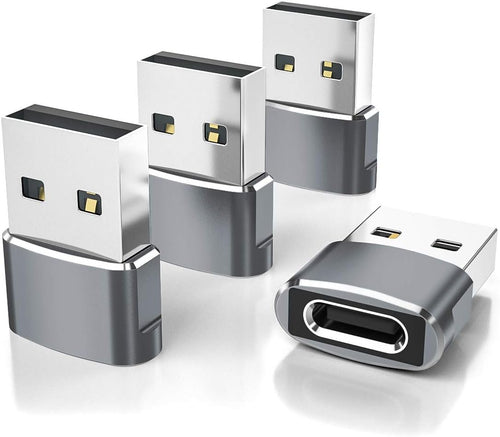 Elebase USB to USB C Adapter 4 Pack,USBC Female to A Male Car Charger,Type C Converter for iPhone 16 Pro Max,15 14 13 12 11 Plus,Apple Watch iWatch 10 9 8,Airpods,iPad Air Mini 6 7,Samsung Galaxy S25