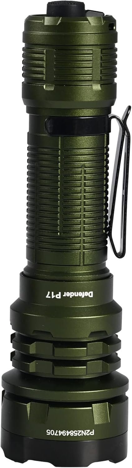 ACEBEAM Defender P17 Tactical Flashlight with Dual Tail Switch, 4900 High Lumens Flashlight Rechargeable, 487 Yards Long Throw Flashlight with Reverse Clip, Instant Strobe for Emergency, Security
