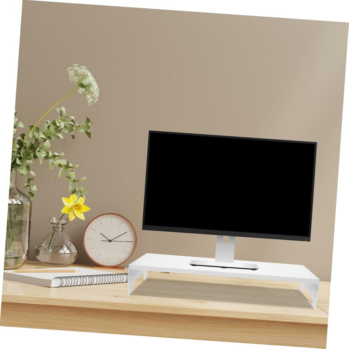 Tofficu Monitor Stand Riser with Legs Portable Laptop Stand for Desk Organization Heightening Computer Stand for Improved Posture and