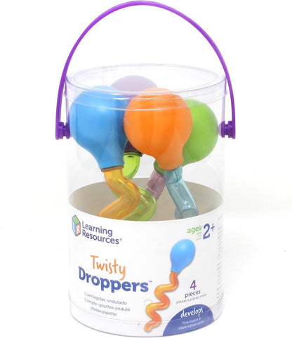 Learning Resources LER3963 Twisty Droppers, Fine Motor Toy, Science Exploration, Set of 4, Ages 2+