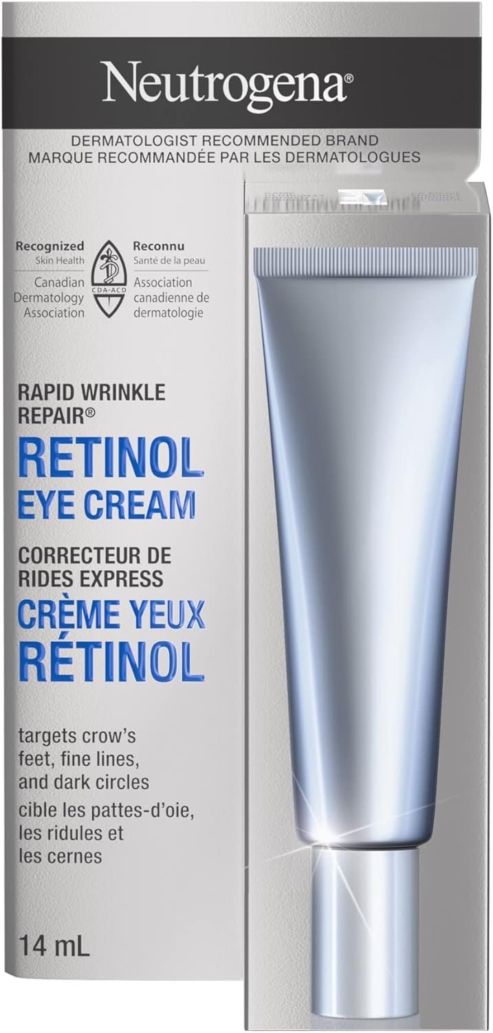 Neutrogena Rapid Wrinkle Repair Regenerating Cream - Retinol Face and Eye Moisturizer - Hyaluronic Acid Serum - 14 Milliliters (packaging May Vary)
