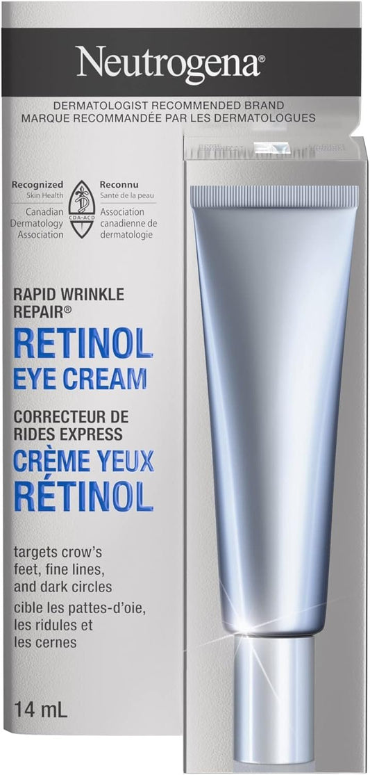Neutrogena Rapid Wrinkle Repair Regenerating Cream - Retinol Face and Eye Moisturizer - Hyaluronic Acid Serum - 14 Milliliters (packaging May Vary)