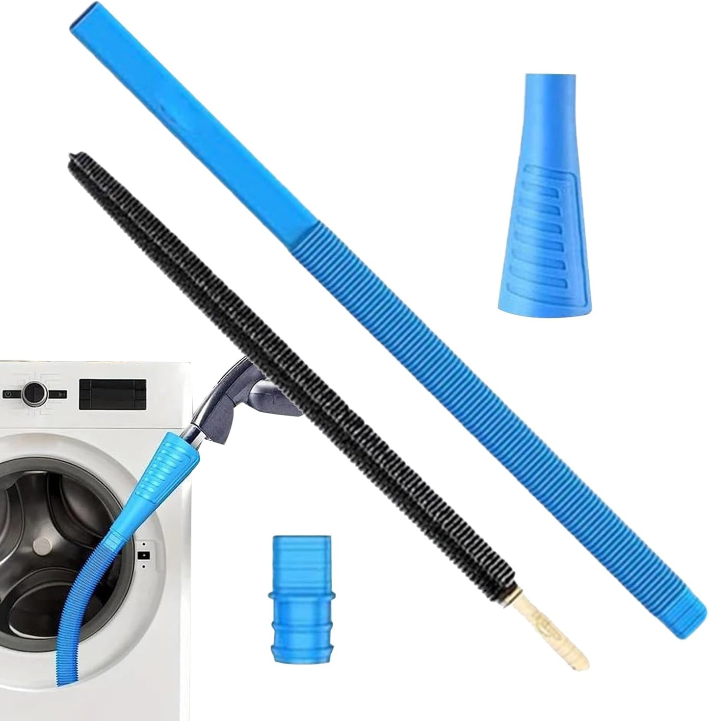 Dryer Duct Cleaning Kit - Vent Tool, Lint Brush | Vacuum Attachment with Flexible Rod Set For Pipe Trap Exhaust Hose Dust Removal Appliance Maintenance Safety Interior House Use Accessories