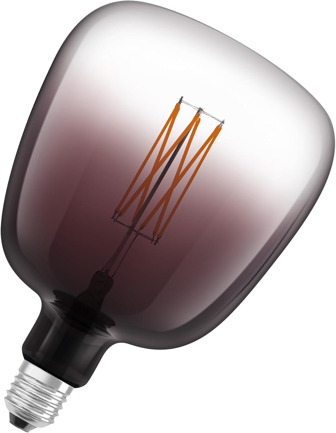 OSRAM LED Vintage 1906 Smoked Glass 4.5W 150lm Globe Shape 140mm Diameter E27 Warm White Linear Filament Dimmable Up To 15,000 Hours Life