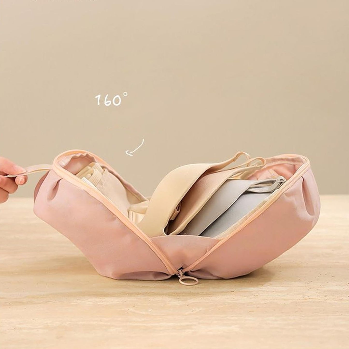 Underwear Organizer Bag, Travel Packing Bag, Bra Storage Case, Lingerie Travel Pouch with Compact and Foldable Design for Business Trips, or Home Organization