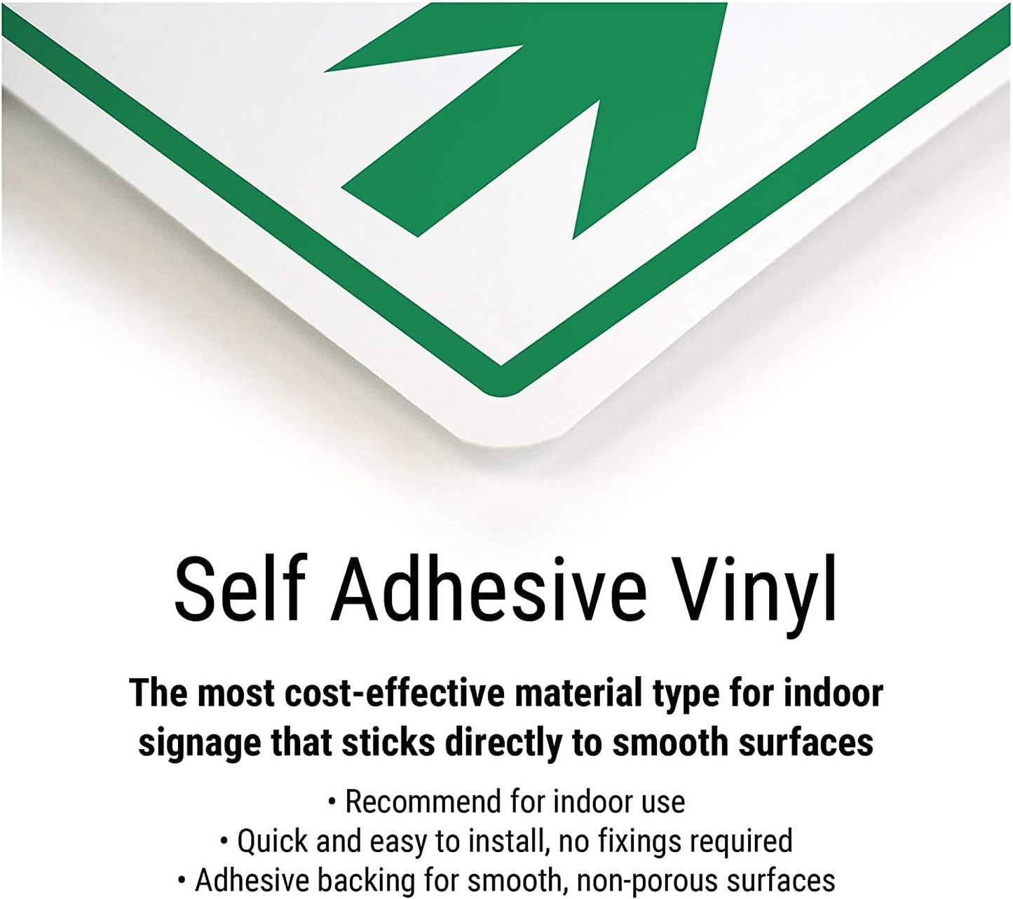vsafety 23001 AG-S "Drinking Water General Safety Conditions, Self Adhesive, Sign, Vertical, 100 mm x 150 mm, Green