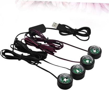 FUNOMOCYA USB Powered Car Led Lighting Lamp Voice Control for Car Decoration and Night Ambience