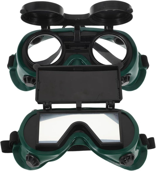 Veemoon 2Pcs Flip up Welding Safety Goggles, Welding Protective Glasses Oxy-Acetylene Shade Working Goggles Torching Protections Glasses for Lab Welding Soldering and Metal Cutting