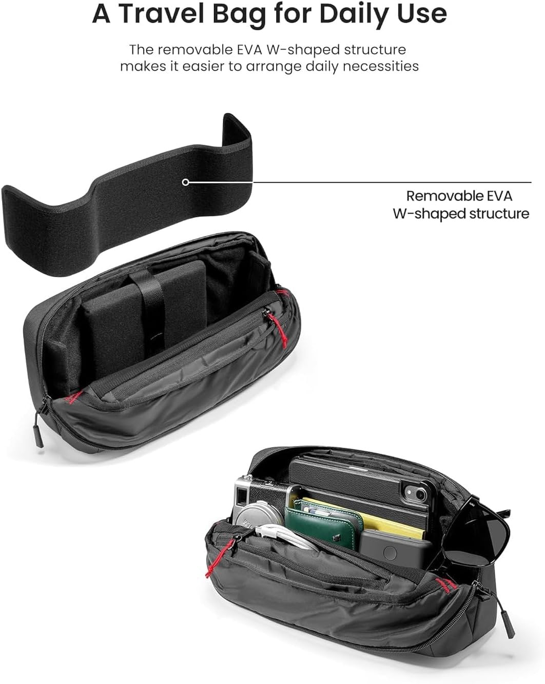tomtoc Carrying Case for Steam Deck/OLED/Nintendo Switch 2/ASUS ROG Ally X, Storage Portable Bag, Protective Shoulder Bag with Pockets Fit Console, AC Adapter, Dock, Compact Pack for Daily Use, Travel