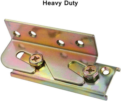 KASUNEN Bed Rail Brackets - Bed Rail Fittings - Heavy Duty Non-Mortise - Set of 4 (Screws Included)