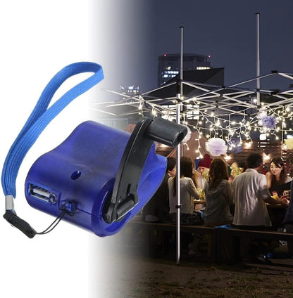 Power Bank Portable Charger,USB Hand Crank Phone Emergency Charger Portable MP4 Mobile Phone Charger Outdoor Manual Power Supply