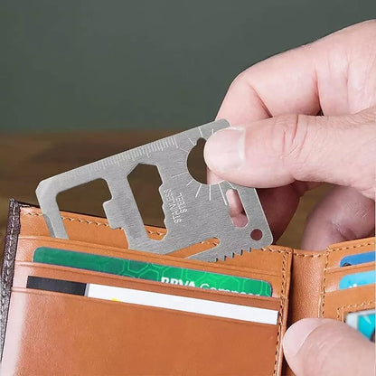 LORJE 11 in 1 Pocket Survival Credit Card Multi-Tool (1 Pack)