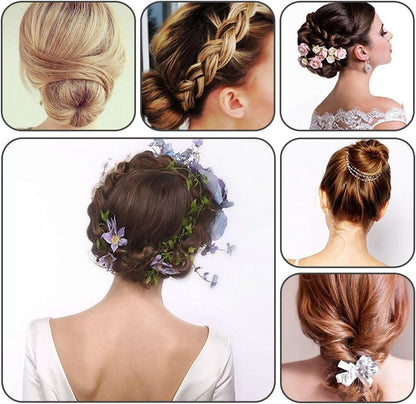 Hair Styling Accessories Set, 27pcs Hair Bun Maker French Hair Braiding Kit with Black Hair Clips Braiding Pins for Women Girls