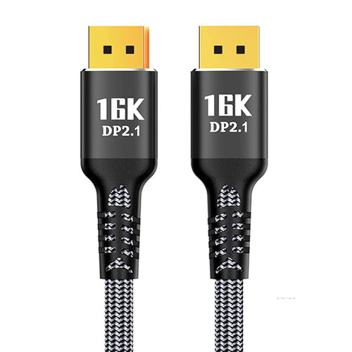 Azxcvbnm DisplayPort 2.1 Cable 16K@30Hz 10K@60Hz Gaming Display Cable for Video Streaming for Gamers and Designers