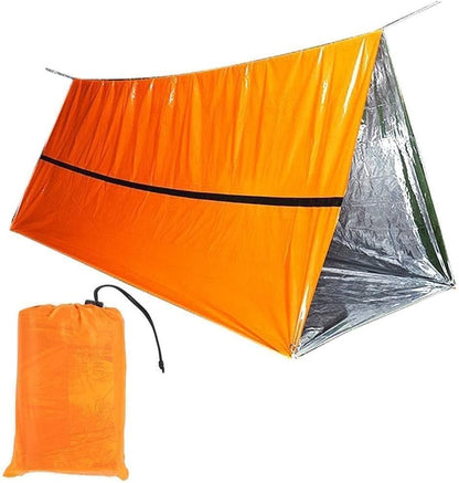 Emergency Sleeping Bag, Orange Thermal Survival Sleeping Sack, Survival Blanket, Reusable Camping Travel Tent for Backpacking Hiking