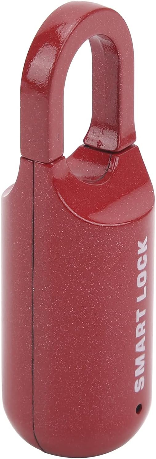Blocco delle Impronte Digitali Antitheft Security USB Posta di Tiro Ricaricabile per la Custodia per Bagagli (BLACK) (rosso)