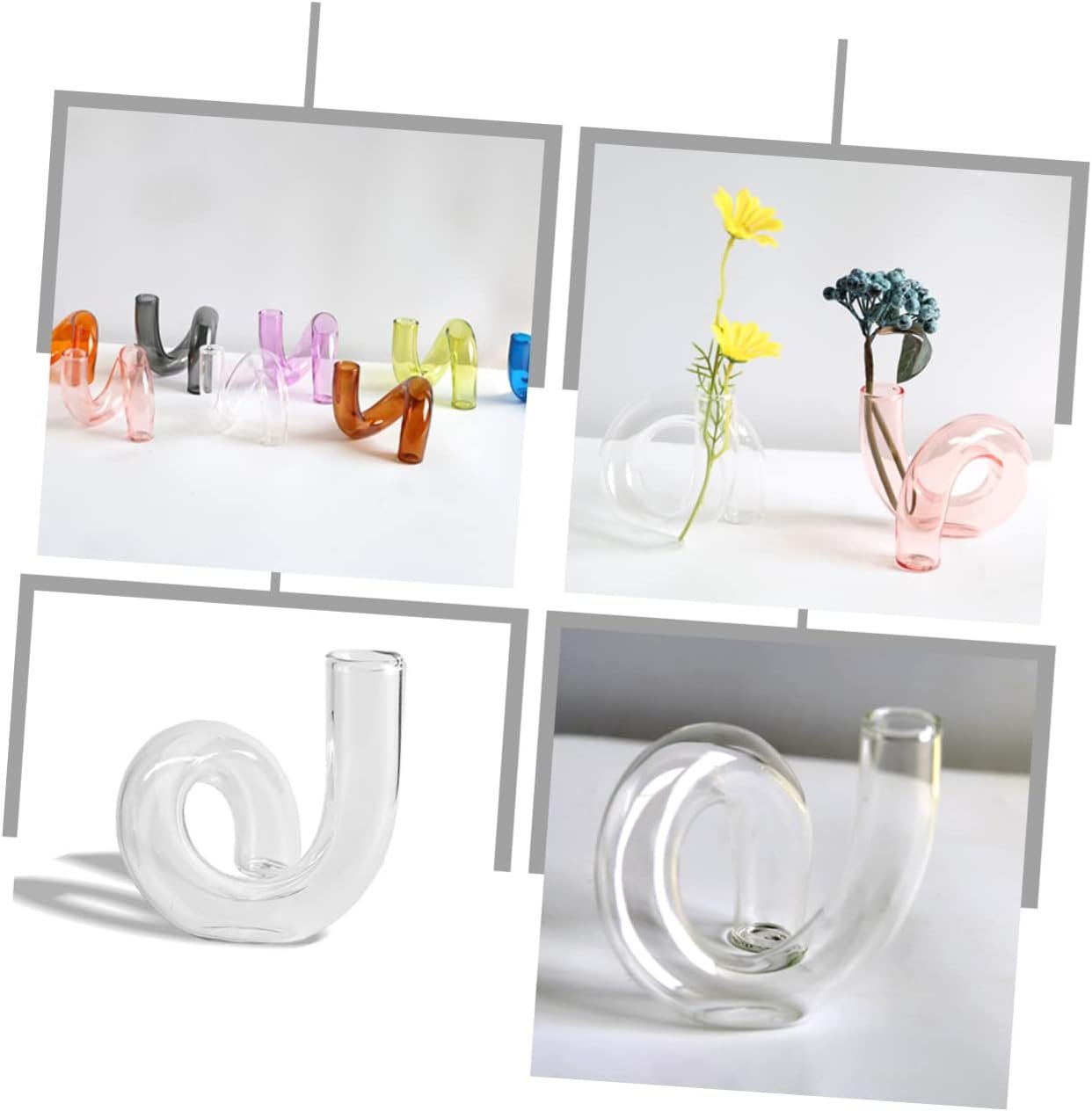 BESTOYARD Crystal Decor Vase Clear Vase Decor Plants Gadgets Home Objects Home Vase Plant Pot Dried Flower Pots Glass