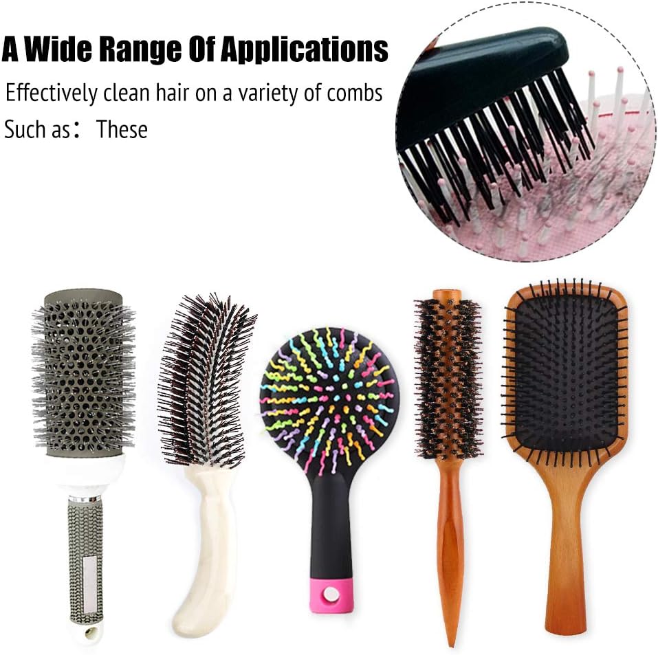Hair Brush Cleaner Tool,Comb Cleaning hairbrush, for Removing Hair and Debris, Black