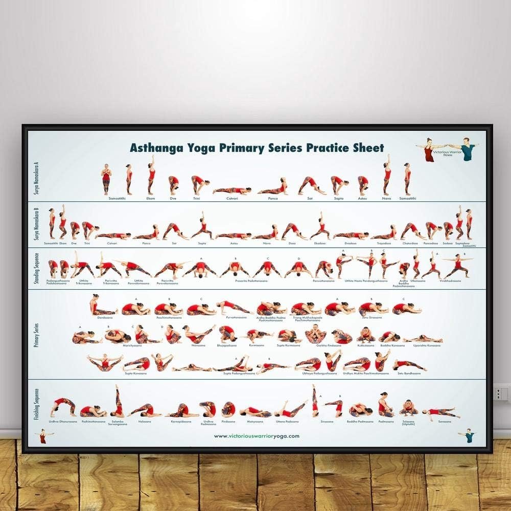 Yoga Ashtanga Poster, Home Decor Abstract Modern Wall Art Canvas Painting Print Wall Pictures Bedroom Gym Decoration, Yoga Room Decor-40 x 60 cm
