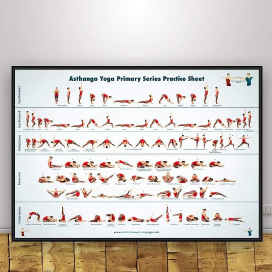 Yoga Ashtanga Poster, Home Decor Abstract Modern Wall Art Canvas Painting Print Wall Pictures Bedroom Gym Decoration, Yoga Room Decor-40 x 60 cm