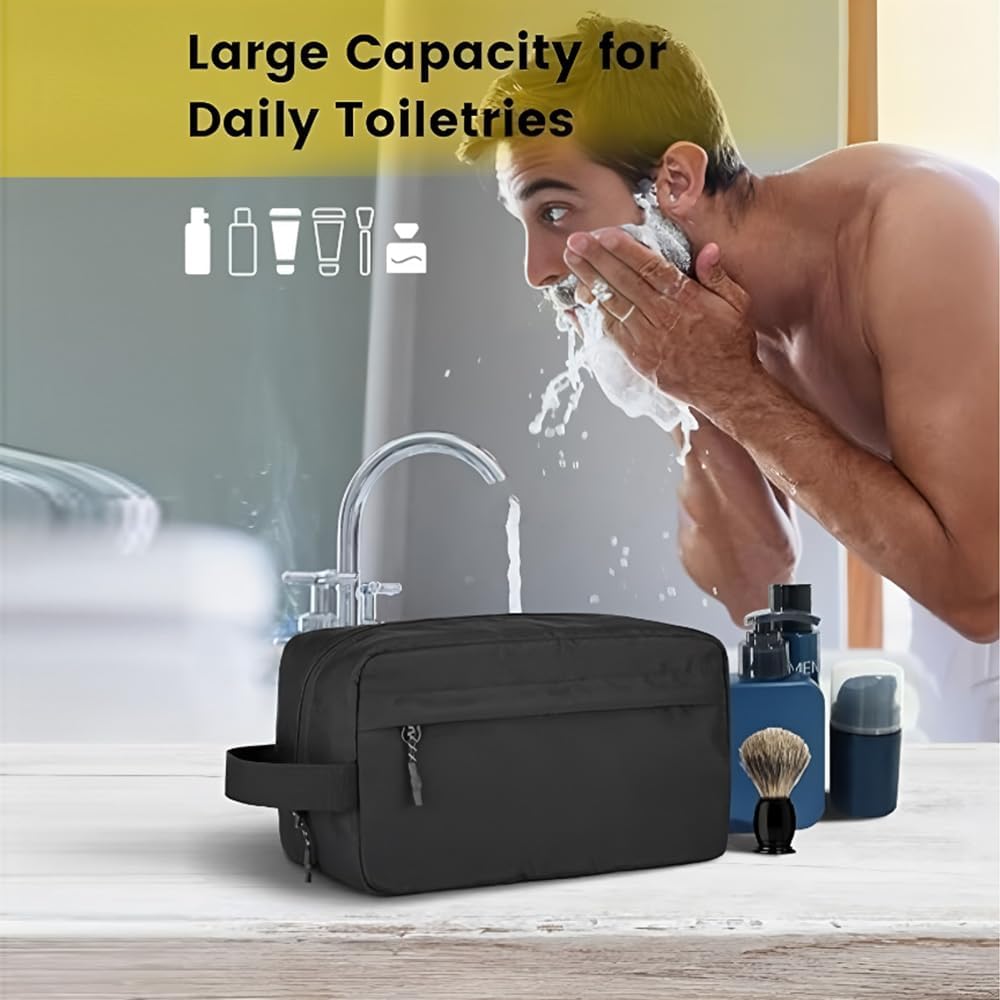 Travel Toiletry Bag Dopp Kit for Men - Large Toiletries Bag Water Resistant Hanging Dopp Kit Travel Bag for Toiletries Accessories,wash Bags for Men,Makeup Bag,Cosmetic Bags