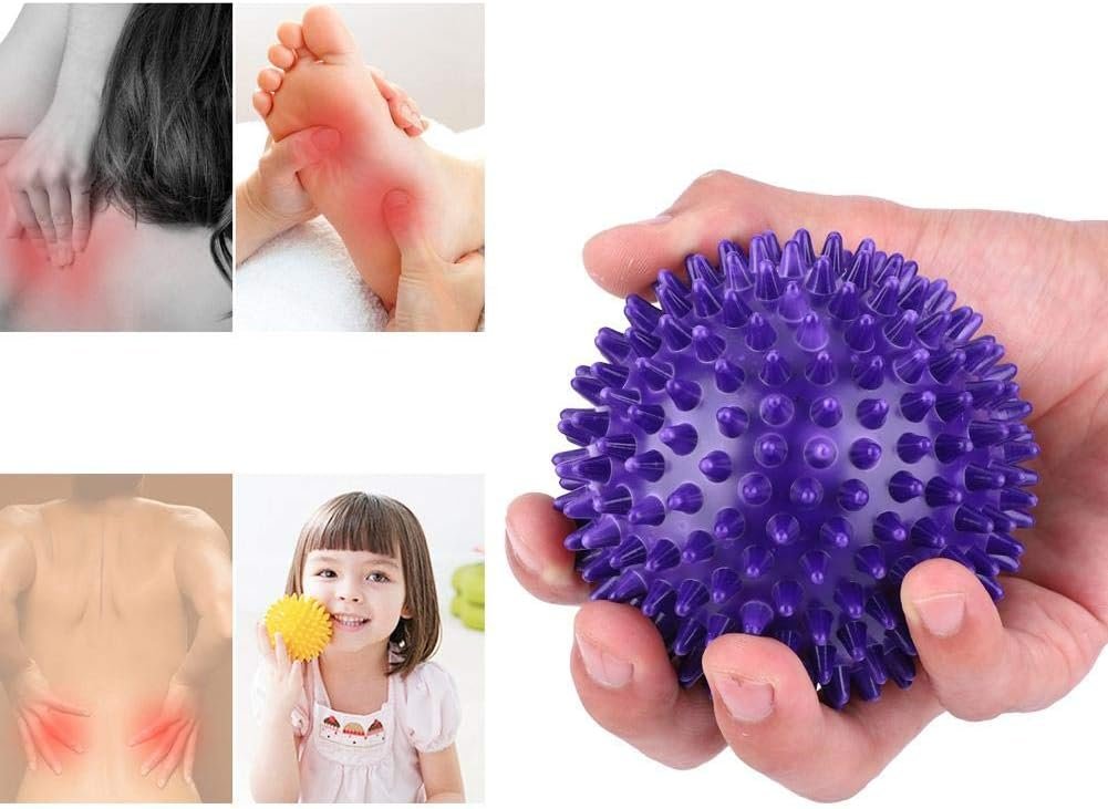 Spiky Massage Ball Roller Massager Ball for Foot Back Trigger Point Therapy, Myofascial Release, and Muscle Recovery.