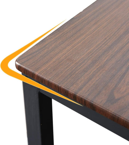 SDHYL Dining Table Set for 4 with Two Chairs and One Bench 4 Pieces Set Wooden Table Top with Metal Legs for Breakfast in Living Room, Kitchen Room, Dining Room,Space Saving Kitchen Table Set