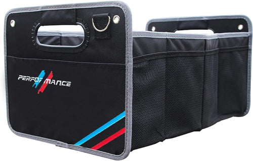 TOPABYTE Car Trunk Organizer, Rear Trunk Organizer Storage Collapsible Container, Tool Grocery bag organizer, Trunk Storage Organizer For X1 X3 X5 X6 X7 E30 3-Series 5-Seriers