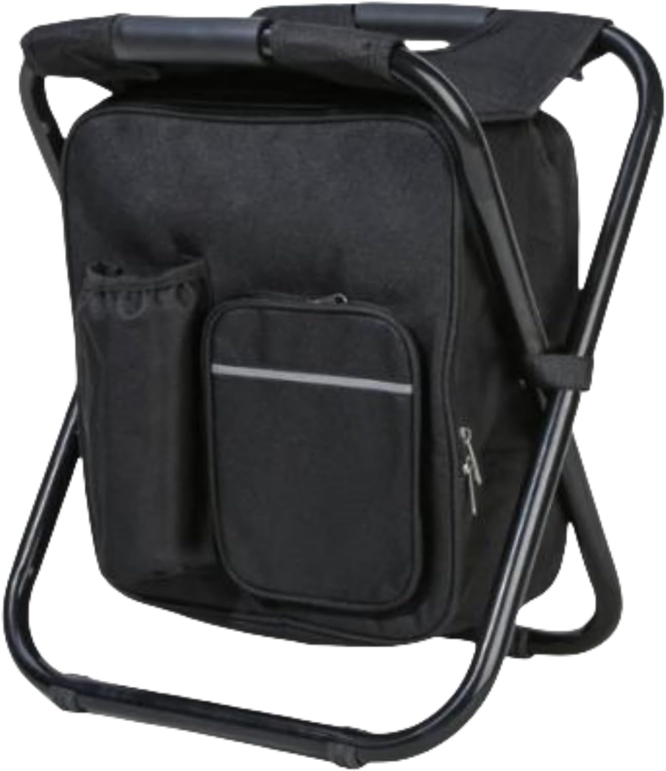 Cywaai Backpack Cooler Chair, Portable Backpack Seat, Folding Portable Seat, Large Capacity Bag, Outdoor Camping Stool Travel, Beach, Hiking, Picnic, Hunting, Fishing Gear(Black)