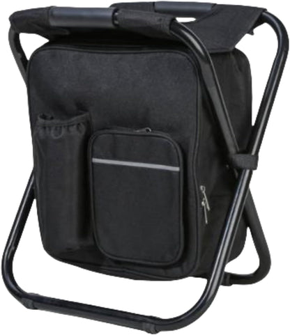 Cywaai Backpack Cooler Chair, Portable Backpack Seat, Folding Portable Seat, Large Capacity Bag, Outdoor Camping Stool Travel, Beach, Hiking, Picnic, Hunting, Fishing Gear(Black)