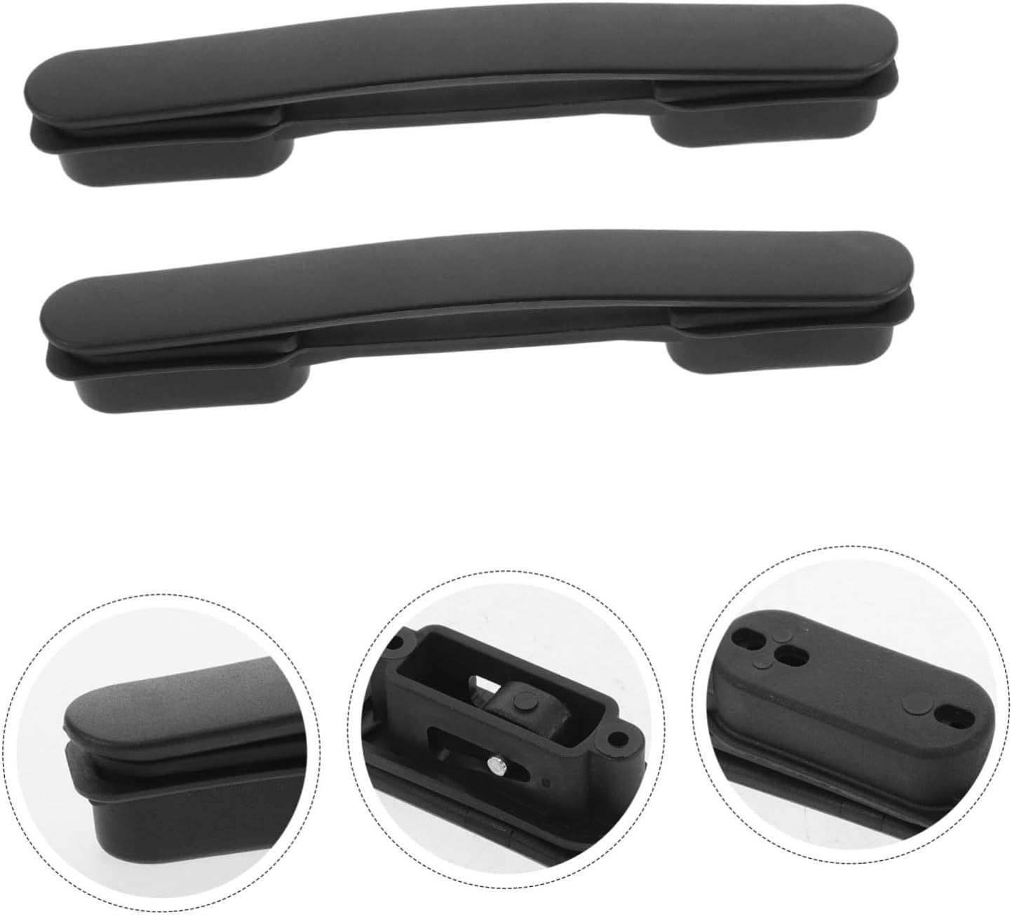 Gatuida 2pcs Plastic Suitcase Handles for Luggage Replacement Ergonomic Grip Sleek Design Lightweight for Travel Essentials and Easy Installation