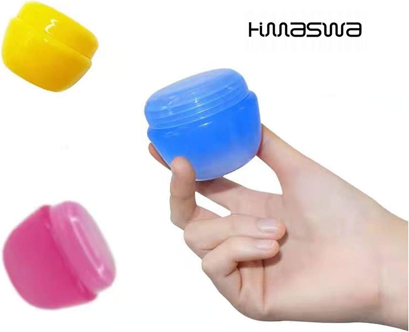 HINNASWA Travel Containers, Travel Accessories Bottles Containers for Cosmetic, Makeup, Body & Hand Cream, Lotion, Toiletries, Pink, Green, Blue, White, Yellow, Purple, 12 Piece Set