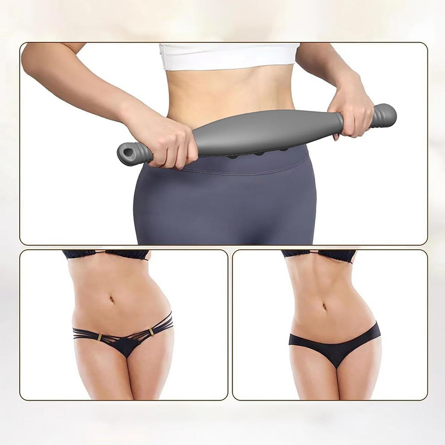 Furtryvl Handheld Massager Roller - Steel Ball Massage Roller | 360 Degree Rolling Ball Massage Tool for Abdomen, Shoulder, Back, Calves, and Thigh